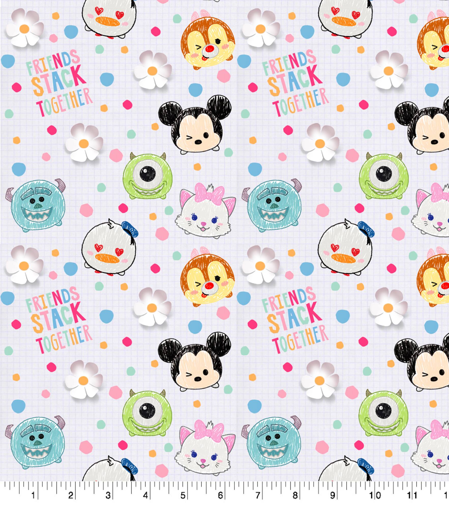 Disney® Tsum Tsum I Love My Friends Cotton Fabric